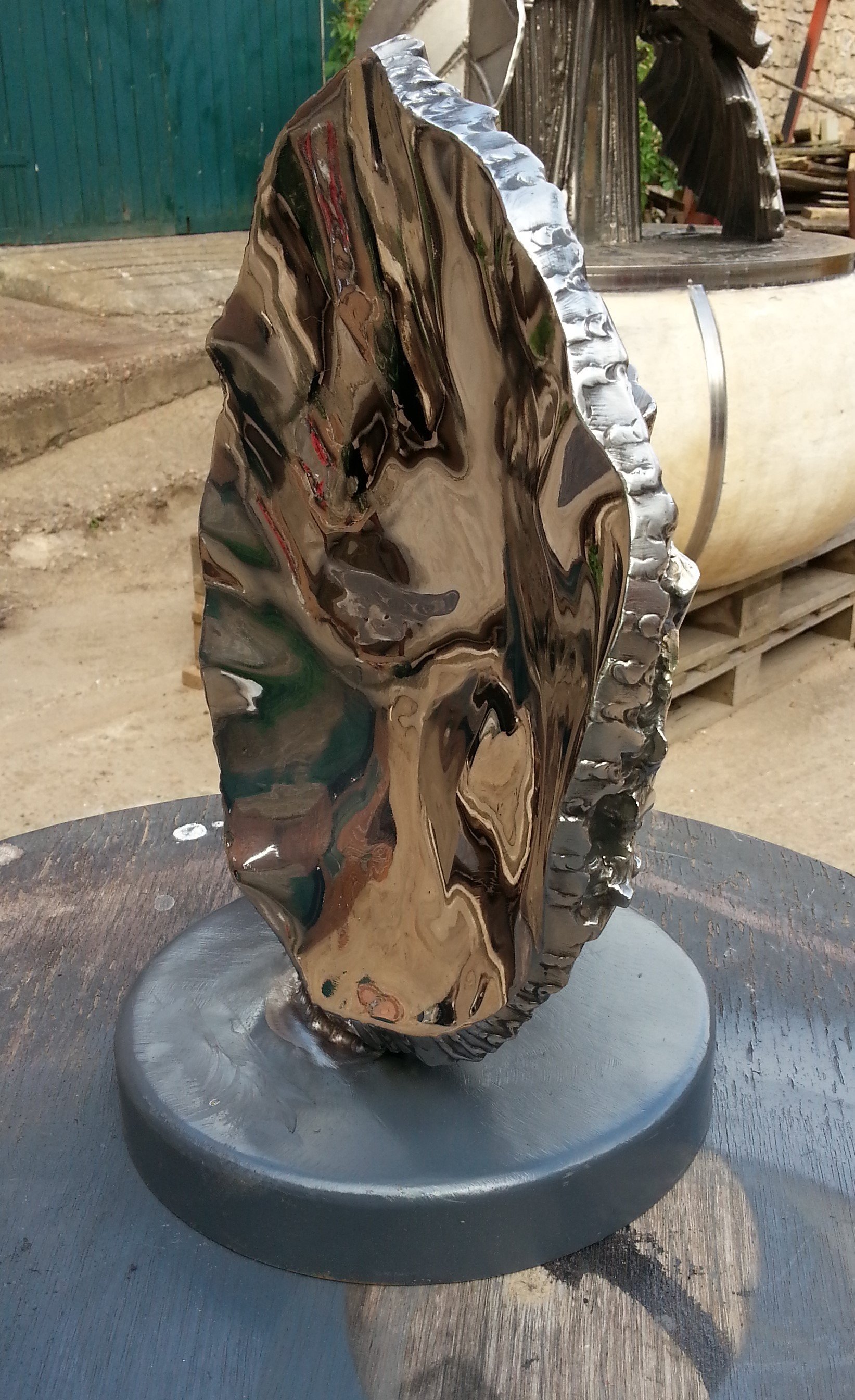 stainless steel oyster miniature mirror polished