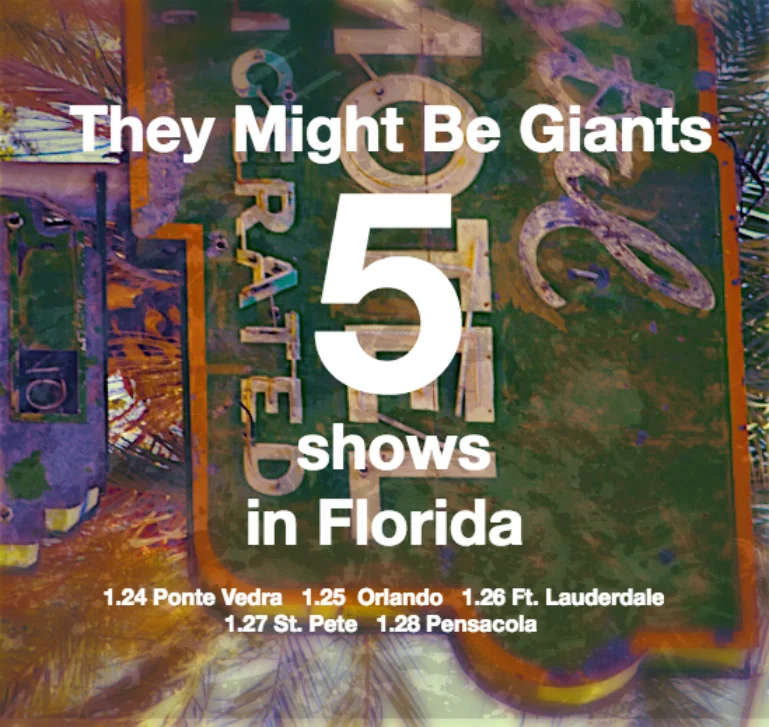 1.17 Charlottesville, VA SOLD OUT 1.18 Carrboro, NC SOLD OUT 1.19 Asheville, NC SOLD OUT 1.20 Atlanta, GA SOLD OUT 1.21 Charlotte, NC http://bit.ly/tmbg0121 1.23 Charleston, SC http://bit.ly/tmbg0123 1.24 Ponte Vedra, FL http://bit.ly/tmbg0124 1.25 Orlando, FL http://bit.ly/tmbg0125 1.26 Ft. Lauderdale, FL http://bit.ly/tmbg0126 selling out! 1.27 St. Petersburg, FL SOLD OUT 1.28 Pensacola, FL http://bit.ly/tmbg0128 1.30 Birmingham, AL SOLD OUT 1.31 Baton Rouge, LA http://bit.ly/tmbg0131 2.1 Austin, TX http://bit.ly/tmbg0201 APOLLO 18 SHOW! 2.2 Houston, TX http://bit.ly/tmbg0202 2.3 Dallas, TX SOLD OUT 2.6 Nashville, TN http://bit.ly/tmbg0206 2.7 Indianapolis, IN http://bit.ly/tmbg0207 2.8 Columbus, OH http://bit.ly/tmbg0208 2.9 St. Louis, MO http://bit.ly/tmbg0209 2.10 Detroit, MI SOLD OUT 2.11 Cleveland, OH SOLD OUT 2.27 Phoenix, AZ http://bit.ly/tmbg0227 3.1 San Diego, CA SOLD OUT 3.2 Los Angeles, CA http://bit.ly/tmbg0302 3.3 San Francisco, CA SOLD OUT 3.4 San Francisco, CA http://bit.ly/TMBG0304 selling out! 3.6 Eugene, OR http://bit.ly/tmbg0306 3.7 Seattle, WA SOLD OUT 3.8 Portland, OR http://bit.ly/tmbg0308 selling out! 3.9 Salt Lake City, UT http://bit.ly/tmbg309 3.10 Denver, CO http://bit.ly/tmbg0310 3.11 Boulder, CO http://bit.ly/tmbg0311 3.13 Kansas City, MO http://bit.ly/tmbg0313 3.14 Omaha, NE http://bit.ly/tmbg0314 3.15 Minneapolis, MN http://bit.ly/tmbg0315 3.16 Milwaukee, WI http://bit.ly/tmbg0316 selling out! 3.17 Chicago, IL http://bit.ly/tmbg0317 selling out! 3.18 Louisville, KY http://bit.ly/tmbg0318 4.13 New Haven, CT http://bit.ly/tmbg0413 4.14 Washington, DC http://bit.ly/tmbg0414 4.15 Pittsburgh, PA http://bit.ly/tmbg0415 4.17 Cincinnati, OH http://bit.ly/tmbg0417 4.19 Rochester, NY http://bit.ly/tmbg0419 4.20 Burlington, VT http://bit.ly/tmbg0420 selling out! 4.21 Portland, ME http://bit.ly/tmbg0421 selling out! 4.22 Albany, NY http://bit.ly/tmbg0422 4.26 Northampton, MA http://bit.ly/tmbg0426 4.27 Boston, MA http://bit.ly/tmbg0427 4.28 Philadelphia, PA http://bit.ly/tmbg0428 selling out! Then we get on a jet plane! 9.20 Leeds, UK http://bit.ly/tmbg0920 2nd SHOW ADDED! 9.21 Leeds, UK SOLD OUT 9.22 Cambridge, UK http://bit.ly/tmbg0922 9.23 Bristol, UK http://bit.ly/tmbg0923 9.25 Munich, DE http://bit.ly/tmbg0925 9.26 Antwerp, BE http://bit.ly/tmbg0926 9.27 Amsterdam, NL http://bit.ly/tmbg0927 9.28 Berlin, DE http://bit.ly/tmbg0928 9.29 Hamburg, DE http://bit.ly/tmbg0929 10.1 Koln, DE http://bit.ly/tmbg1001 10.3 London, UK http://bit.ly/tmbg1003 10.4 Manchester, UK http://bit.ly/tmbg1004 10.5 Edinburgh, UK http://bit.ly/tmbg1005 10.6 Dublin, IE http://bit.ly/tmbg1006