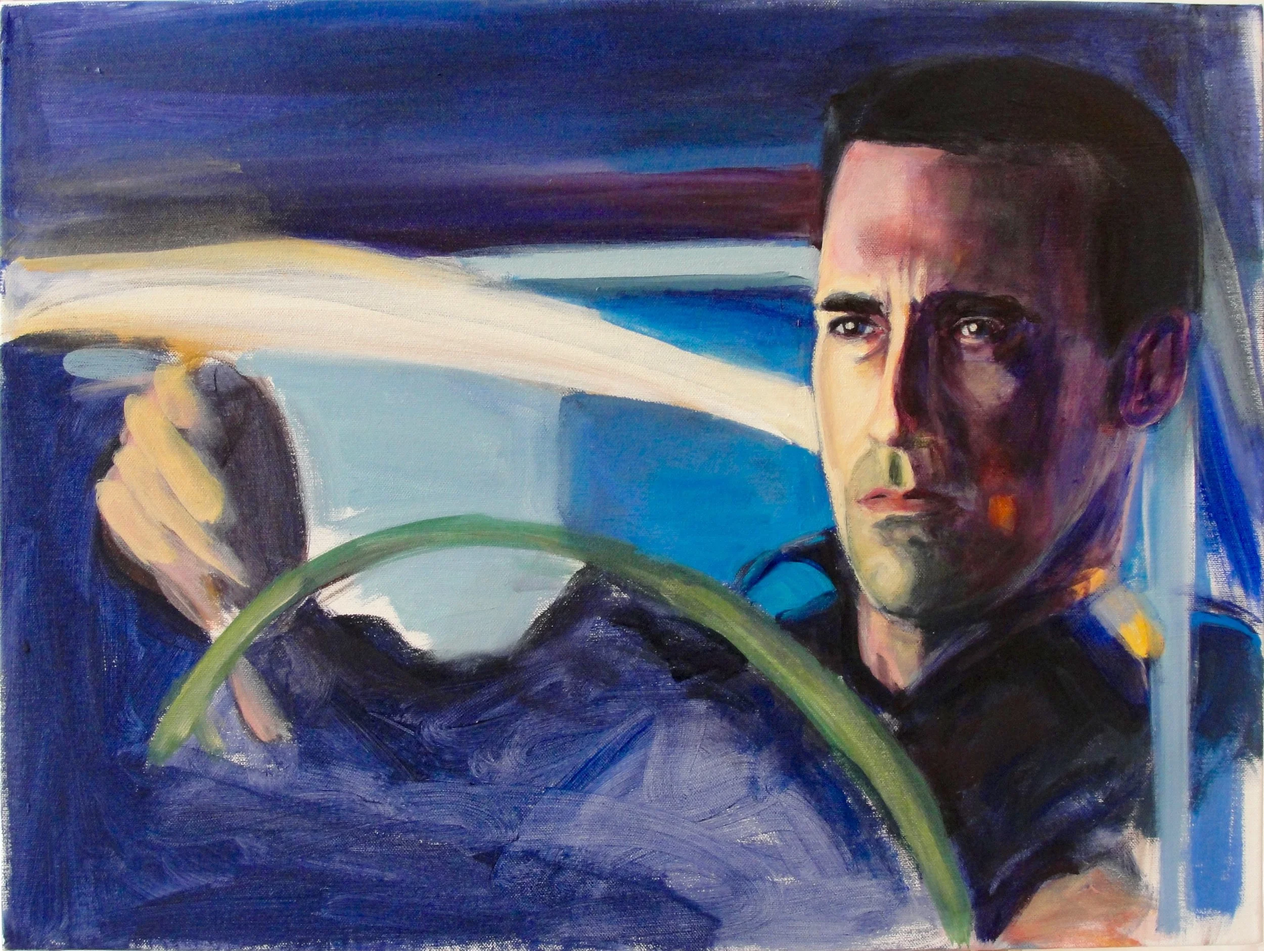 DON DRAPER (2010). Acrylic on canvas, 18 x 24 inches.
