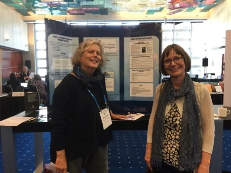 Rosalind Hinton and Dr. Colleen D. Hartung, Poster Session on “1000 Women in Religion” Wikipedia project. Photo by Anne Marie Lyons
