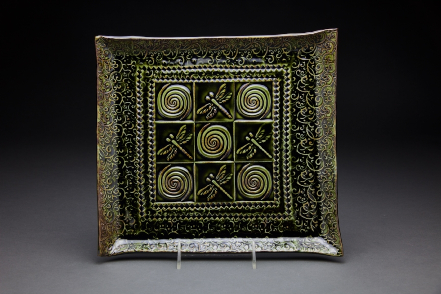 14x14 in. Forest Green Glaze