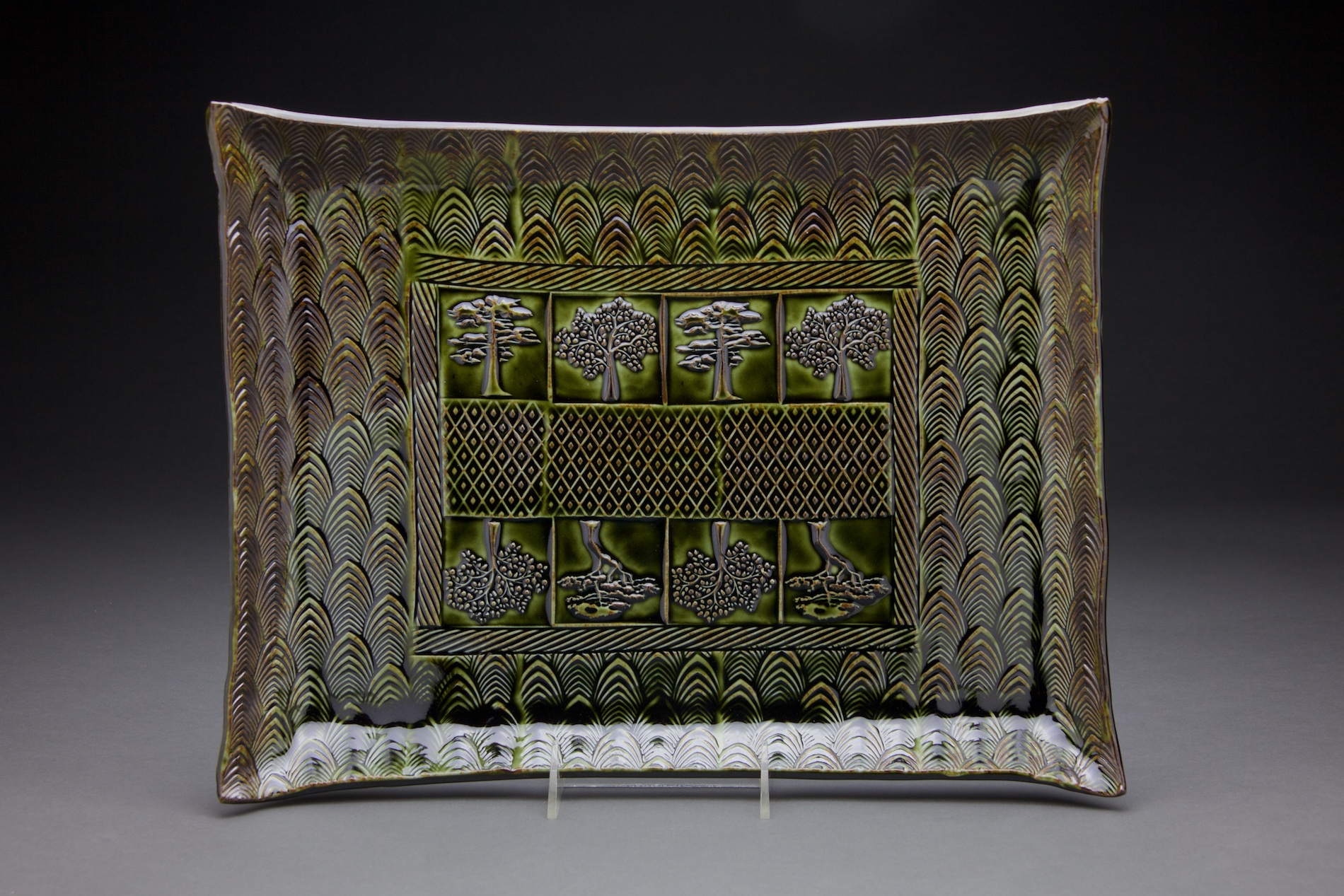 15x18 inches Forest Green glaze