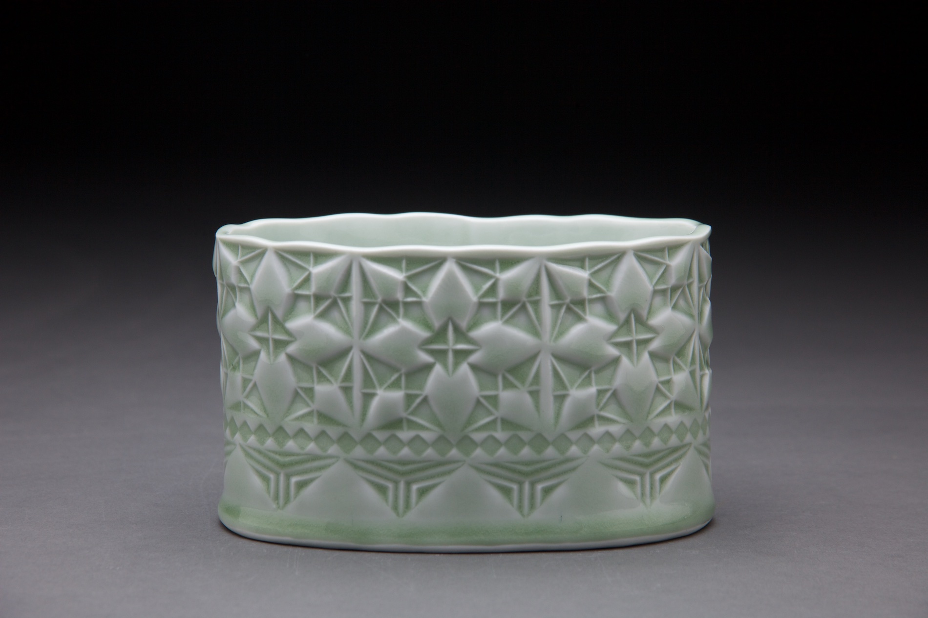 3x6x3 in vessel Light sage glaze