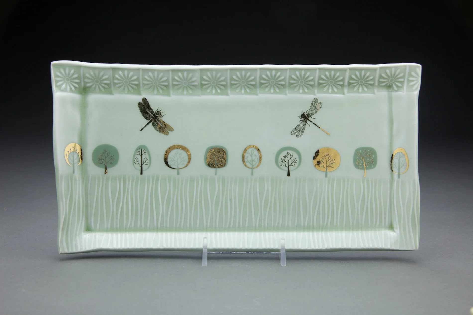 6x12in with light sage glaze