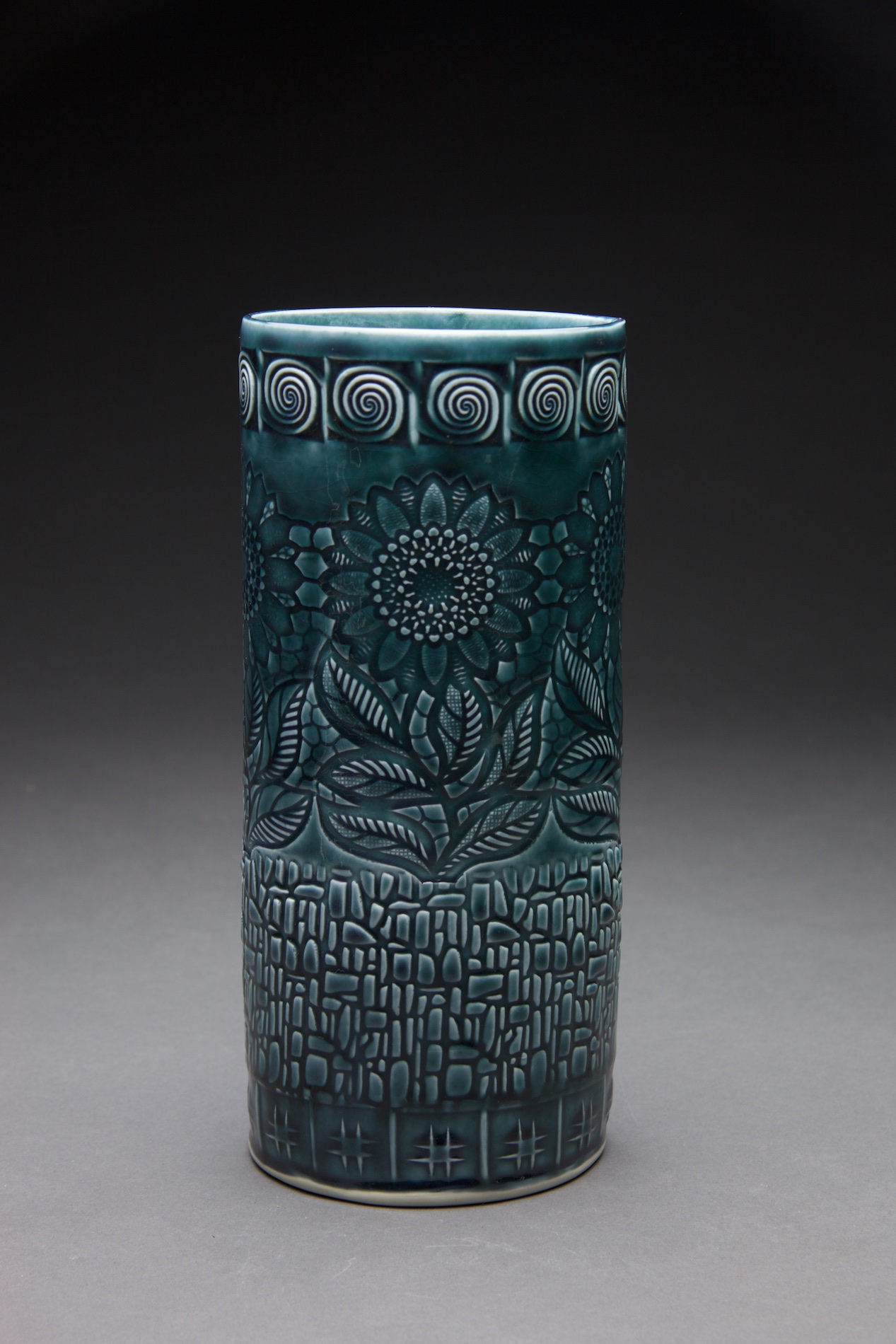 5x5x12 inches Persian Blue glaze