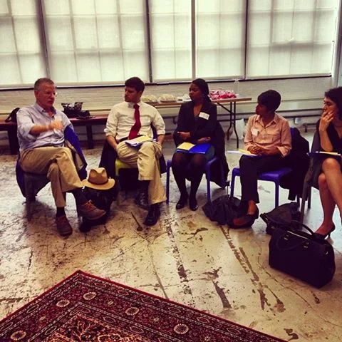 Fellows meet with professors to learn how they can make a difference moving forward