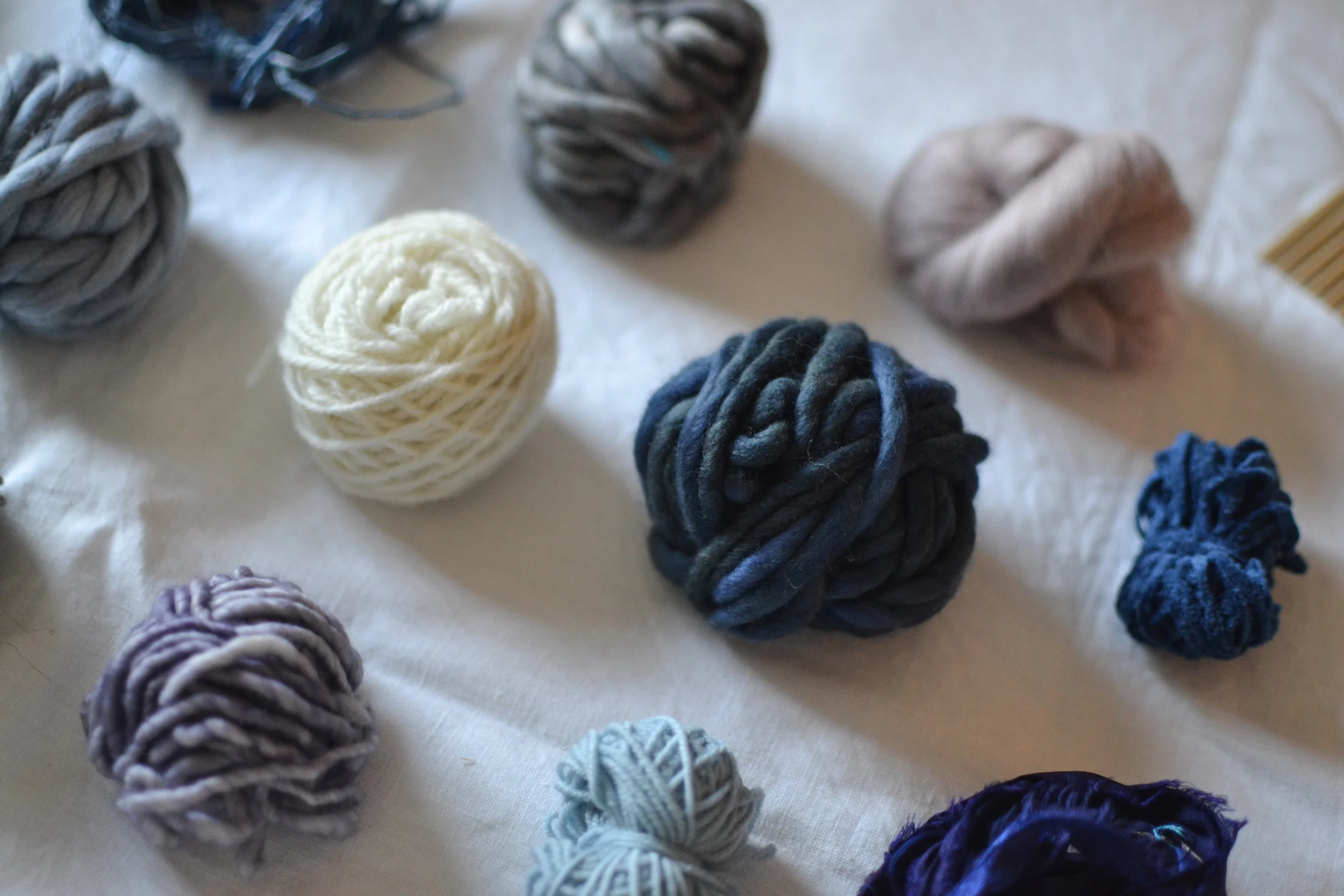 Weaving yarn pack - Sky/Storm colourway 