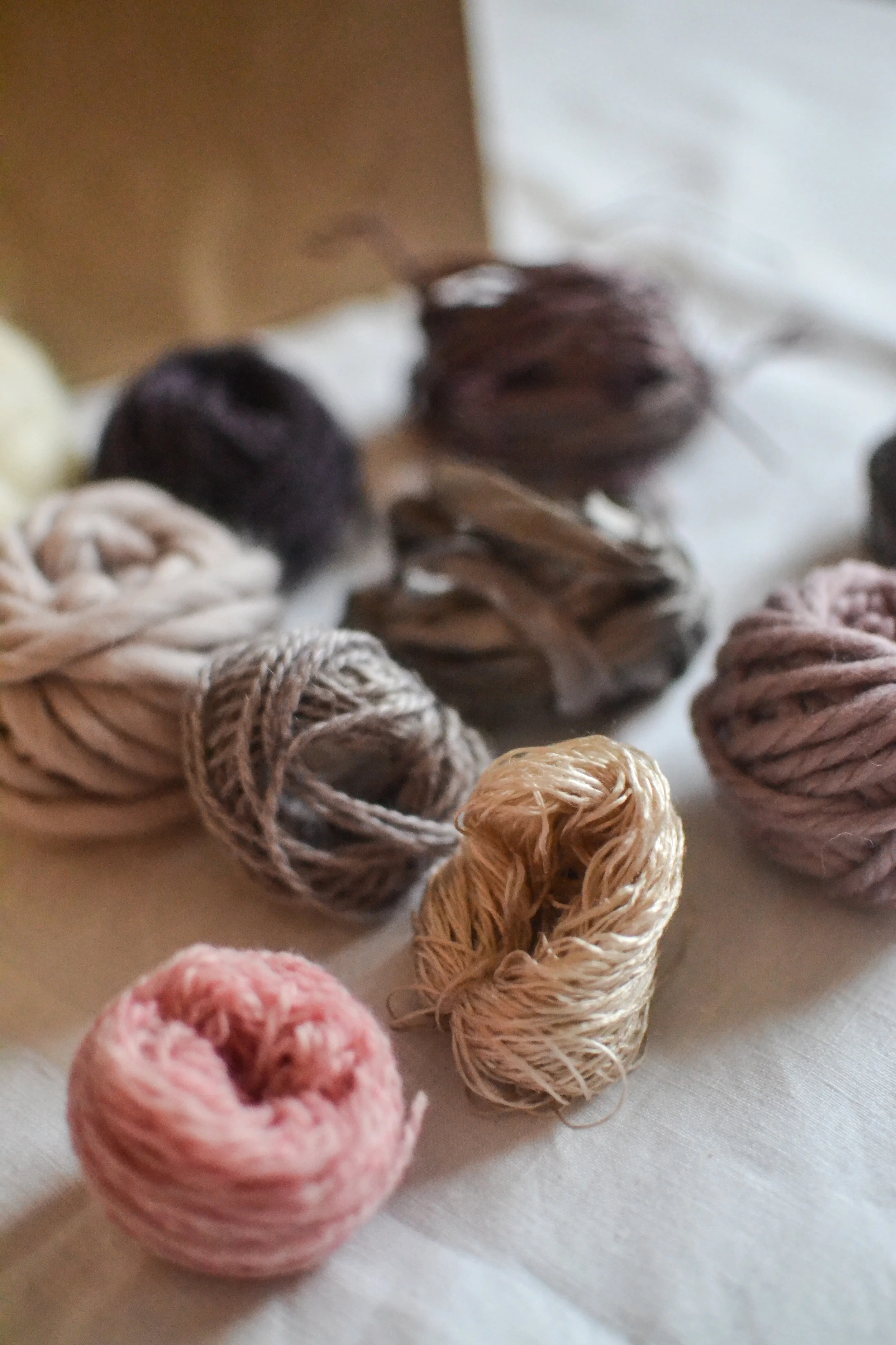 Weaving yarn pack - Pink Sky colourway 