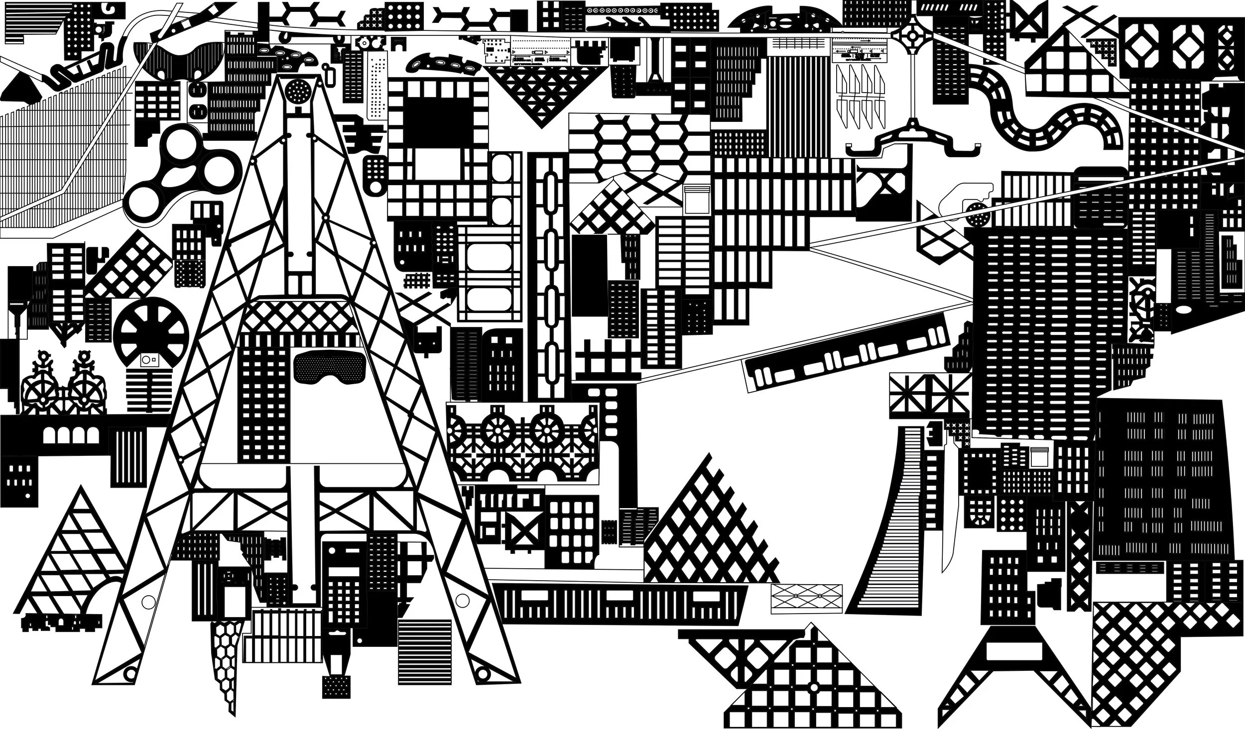 A-Framescape Stencil Outline