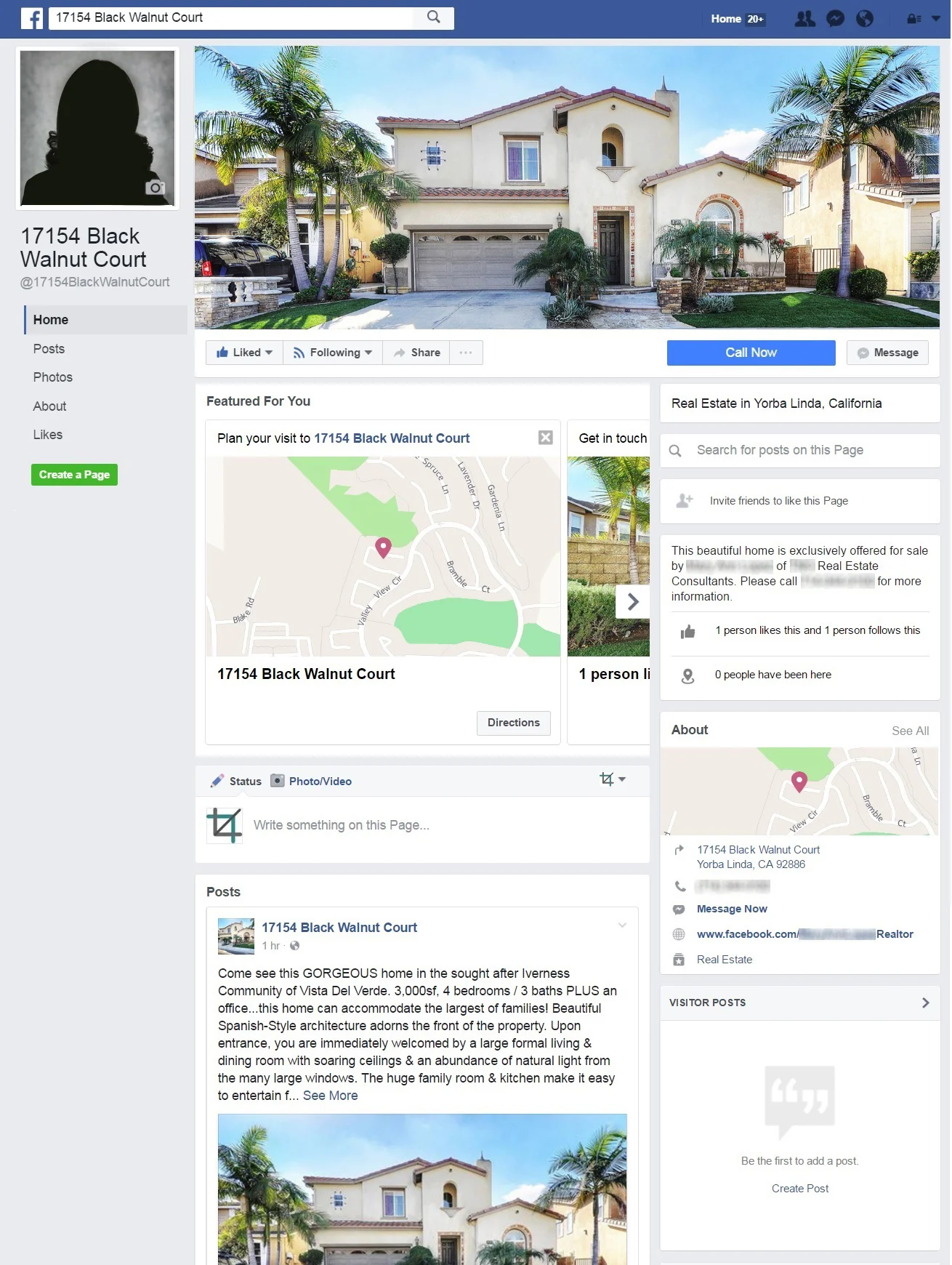 See for yourself @ www.facebook.com/17154BlackWalnutCourt