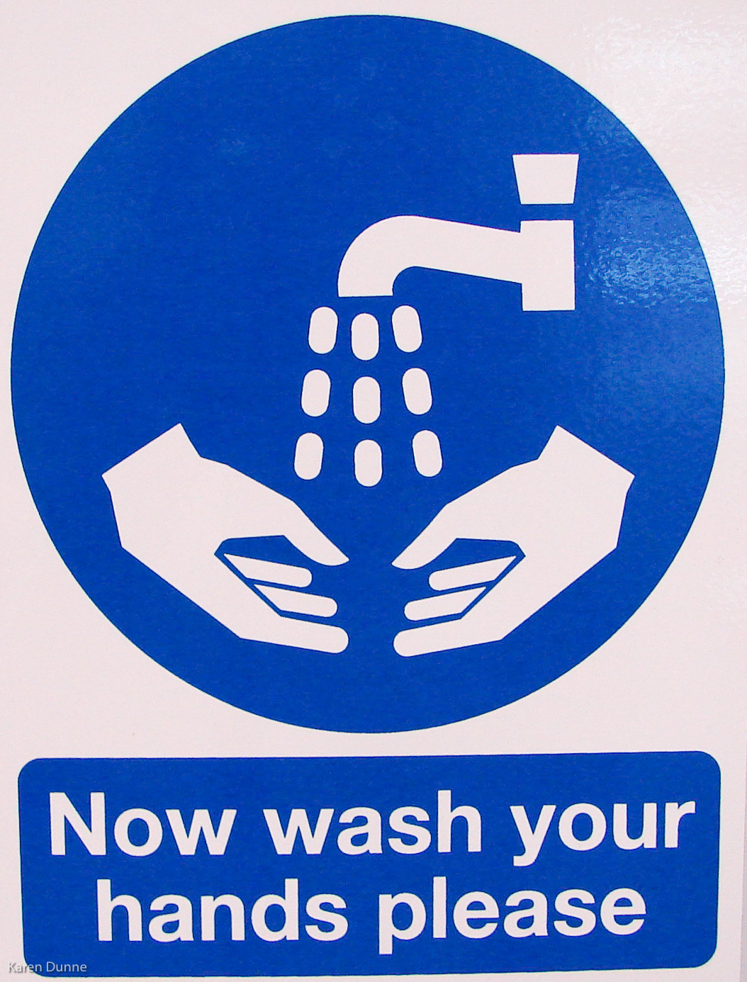 Hand washing sign