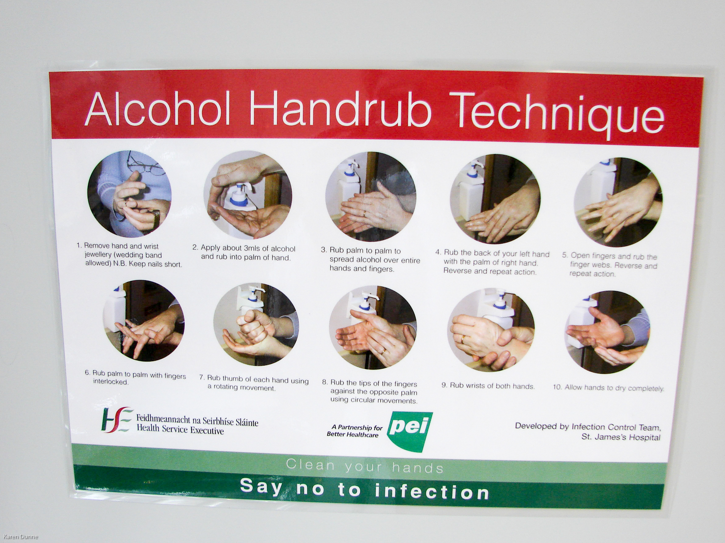 Hand sanitiser instructions