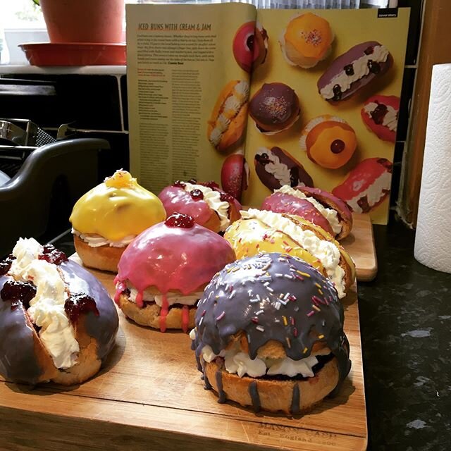 Today I made iced buns. #baking #bbcgoodfood #goodfood #buns #icedbuns #creamcake