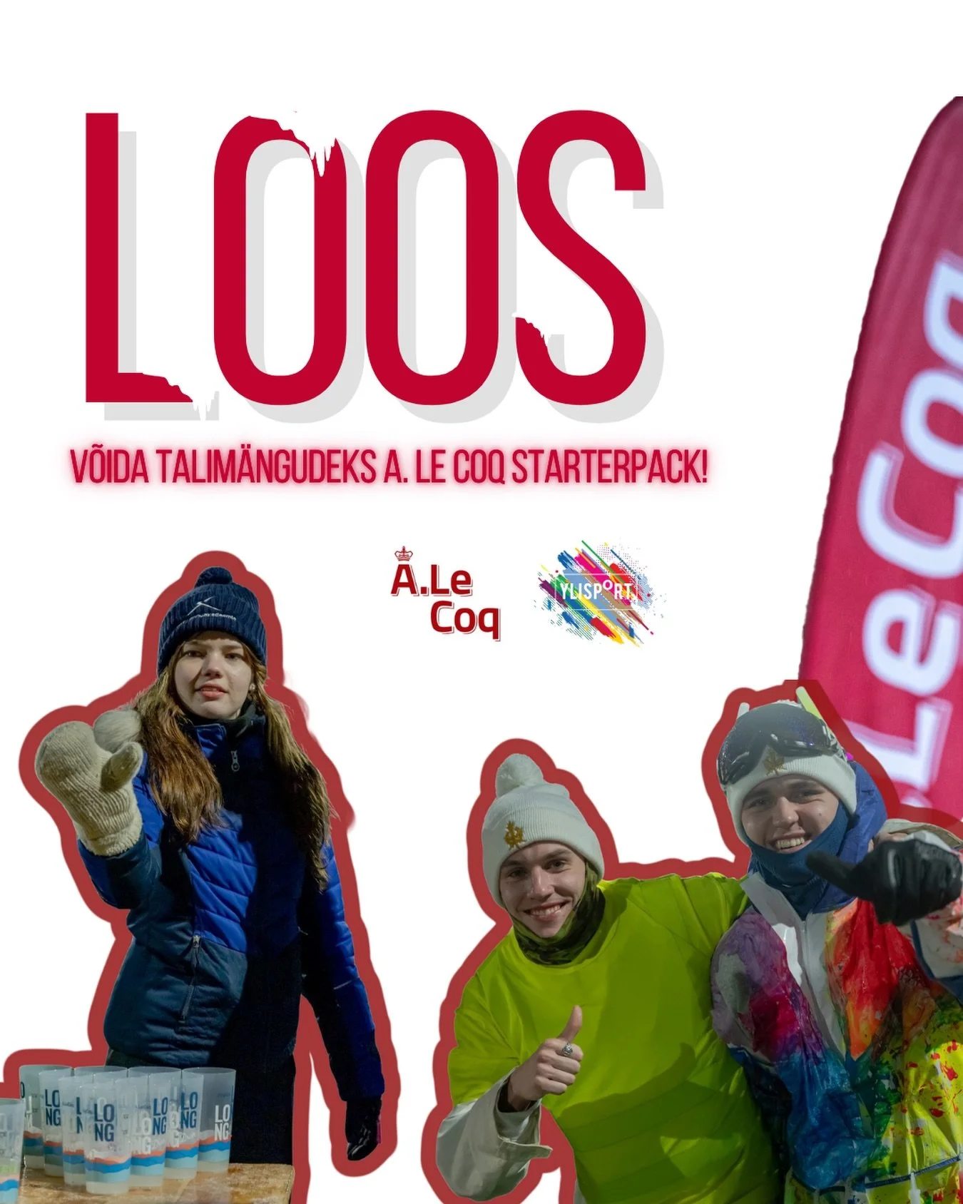 Ylisport x @elusonmaitset 

Aeg on hakata s&auml;ttima &Uuml;li&otilde;pilaste X Talim&auml;ngudeks. 💥 Ehk teisis&otilde;nu l&uuml;kkame hoo sisse meie juubelim&auml;ngude esimesele loosile! 🛷

Nimelt ei pea &uuml;ks &otilde;nnelik Talim&auml;nguli