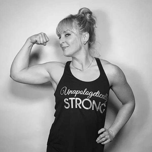 Jen Sinkler in short is one of my favorite people. We became fast friends at an event and she is now my go-to professional for anyone seeking clear, accurate and positive information about improving their fitness. She is the only person who’s work I affiliate because I know she leads with “come with me” not “look at me” (her amazing words) and lures with power not shrinking. She also played for the US Rugby team, holds state powerlifting records and… her resume is super impressive. A champion of women and strength who proudly identifies as a feminist in spaces that isn’t always celebrated. She’s a top-notch broad and I’m proud she’s my friend.