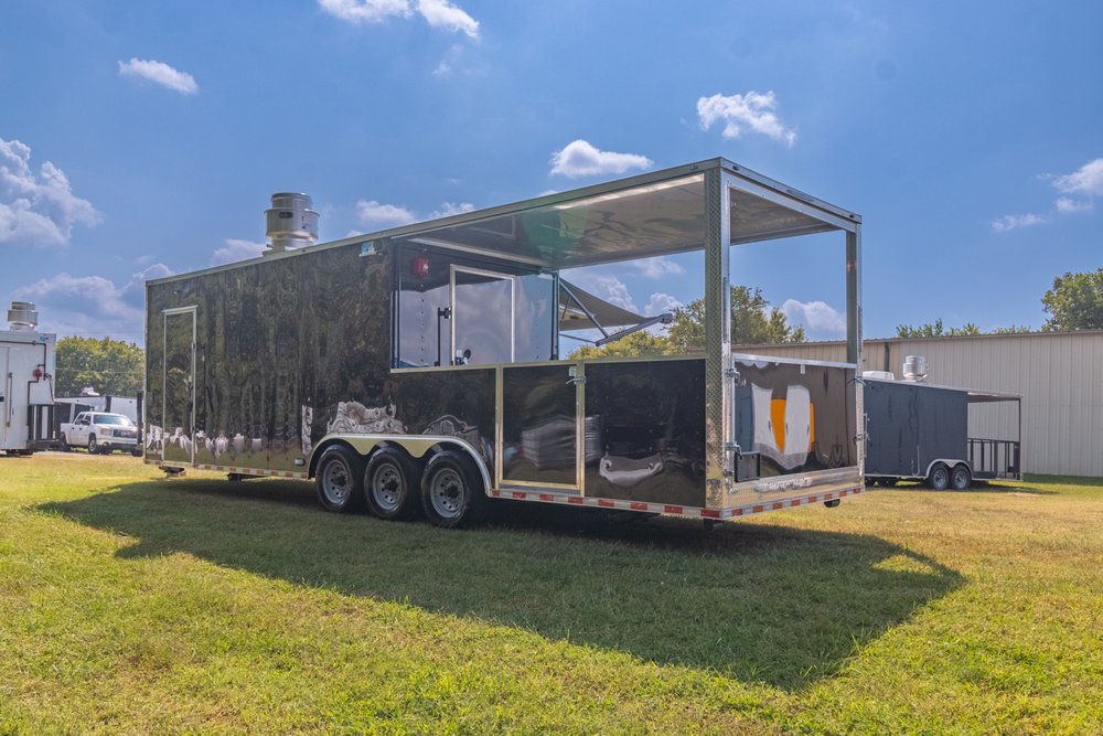 Custom Trailer Pros - black food trailer with large porch on rear Vin 82878-7.jpg