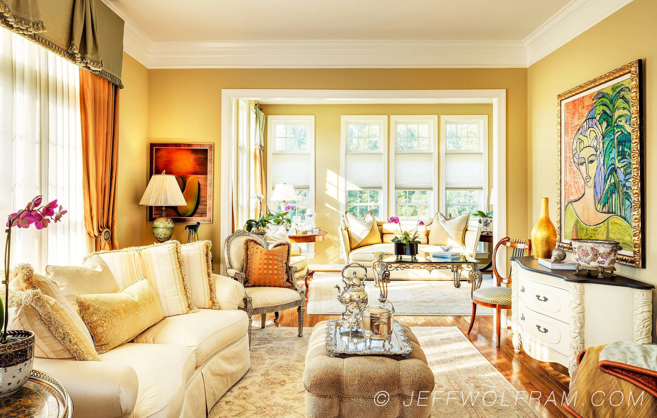 Space designed by an Interior Designer photographed by Maryland photographer Jeff Wolfram