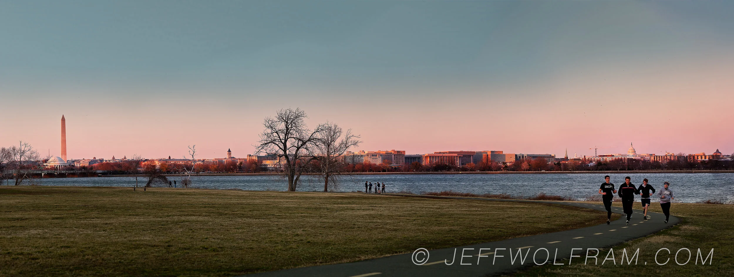 Panorama looking at Washington DC