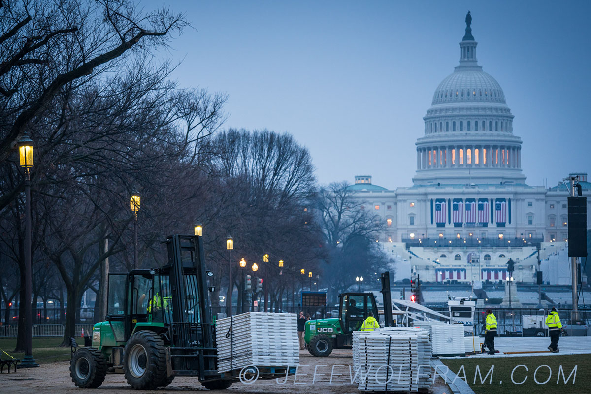 Construction photograph of a National event taking place in Washington DC, photographed by Architectural Photographer Jeff Wolfram