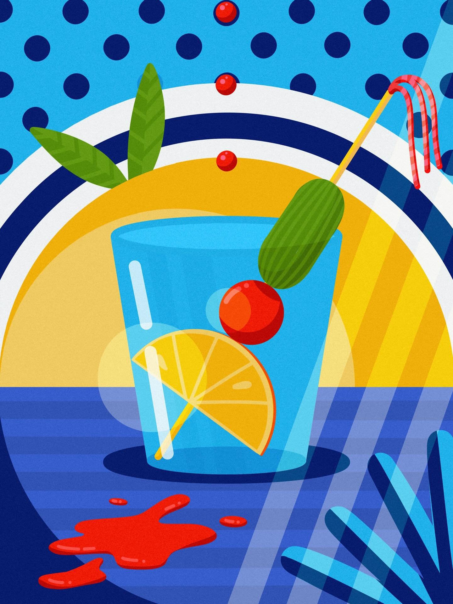 Life&rsquo;s too short for boring drinks and empty glasses 🤭🍹 
Every sip is a tiny celebration if you let it be. So here&rsquo;s to the spills, the colour, the chaos and the good stuff in between. Cheers to all of it 🥂✨🤗
-
#illustration #bydaniel