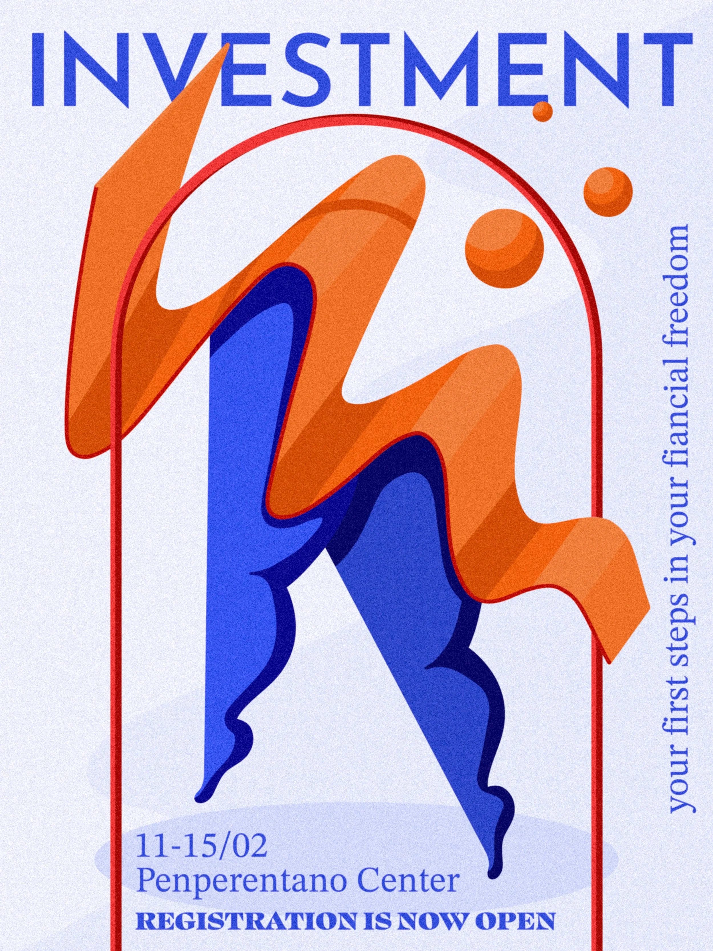 No, the Penperentano Center isn&rsquo;t real. Yes, I&rsquo;d still register. 🧡🤭

This is my illustration trying on a job: event poster, full campaign energy, orange and cobalt arguing beautifully across the page. 🪻🍊

A little exercise in watching