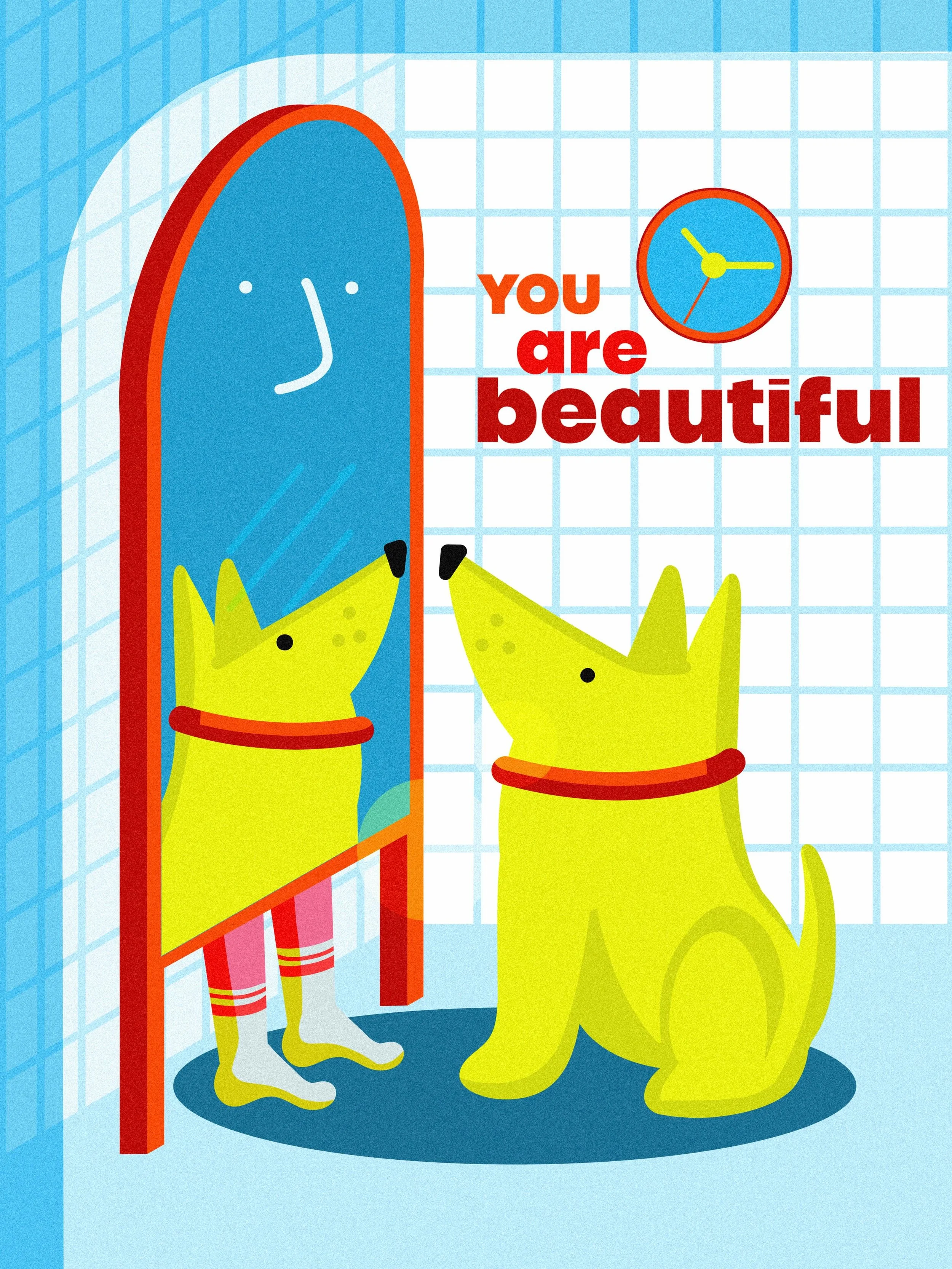 You are beautiful! 🤩 Not the polished, someday version&hellip;The one standing here right now, laughing too loud, showing up as you are. ✨🥰

The mirror already knows it. So does everyone who loves you. Today you get a reminder of it too! 🩵

Take t