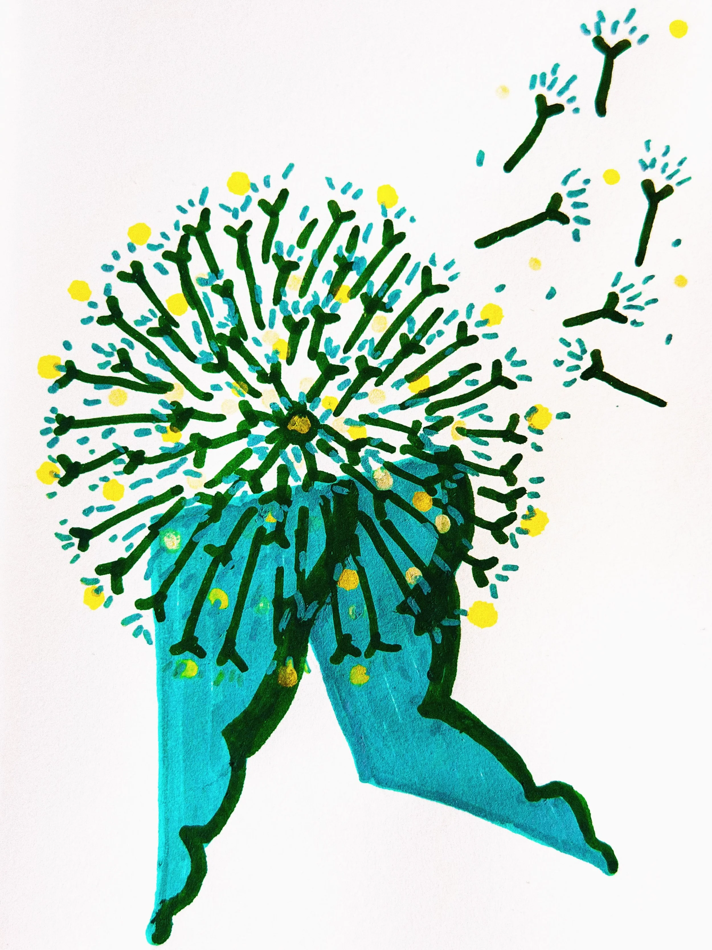 Can you move forward without losing yourself? 🌬️🍃✨
-
#illustration #bydanielchimal #molotowmarkers #creativereflection #illustratednature