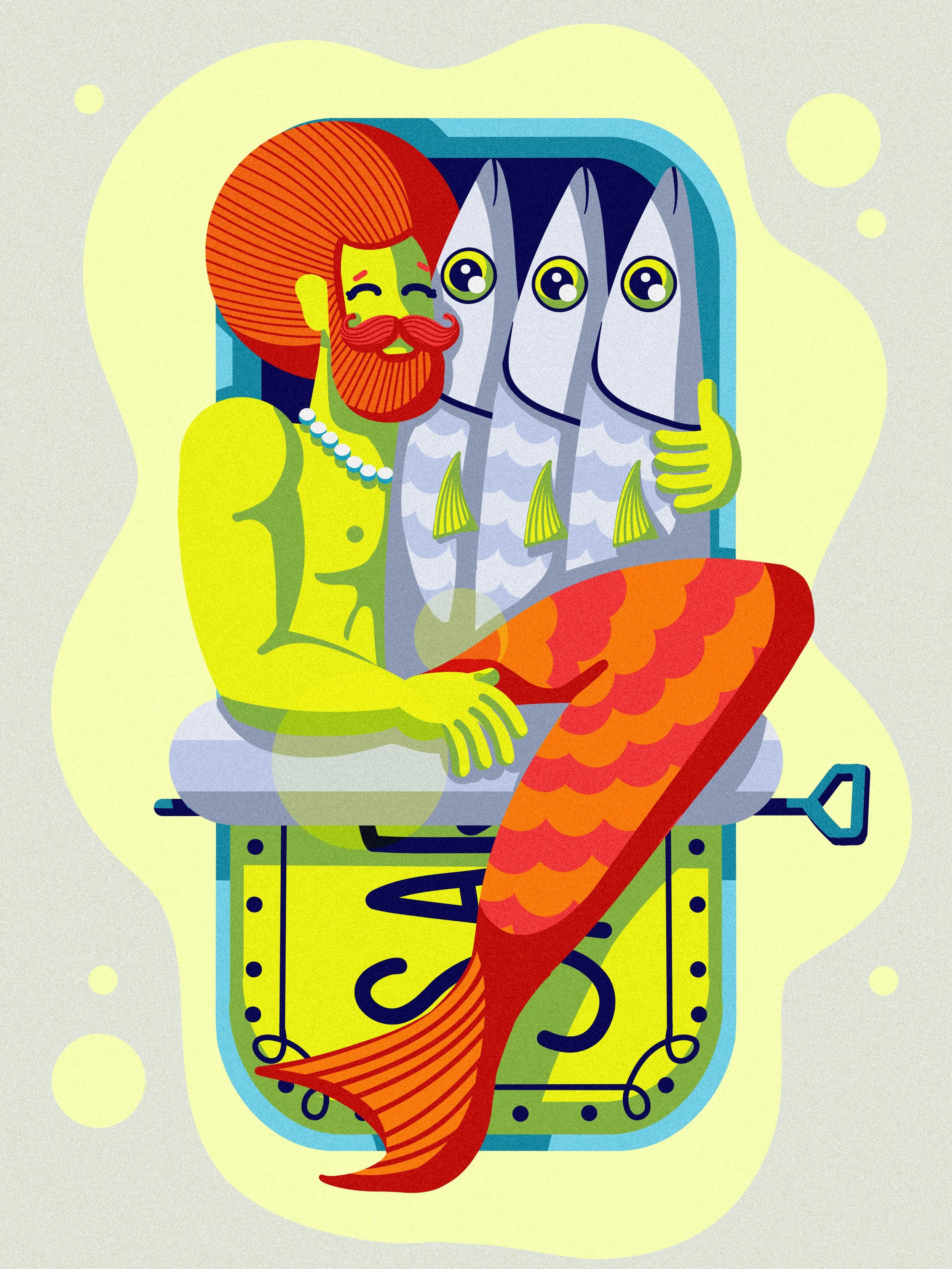 Keep your loved ones close. Don&rsquo;t let your differences come between you. Be kind and patient, and stay true to yourself! 🐟🐟🧜&zwj;♂️🩵
-
#illustration #bydanielchimal #illustratedlife #beyourself #illustrationofinstagram