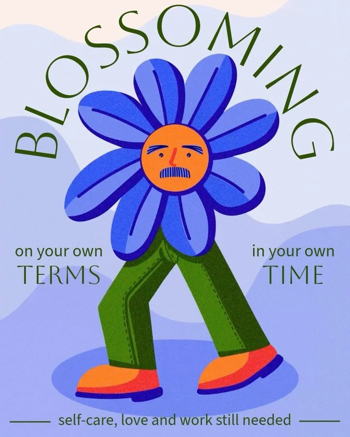 Late bloomer? No, darling. Fashionably late! 🌸💅 
 The petals open when the petals open! ✨🕺🏽
-
#illustration #bydanielchimal #bloom #posterillustration