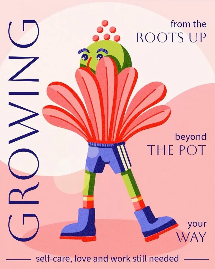 Bye bye, pot. Keep the drama though 🪴💅
Everyone needs a little sunlight, a glass of water and someone saying they&rsquo;re doing great. Glow ups don&rsquo;t photosynthesise on their own, darling ✨
-
#illustration #bydanielchimal #growing #posterill