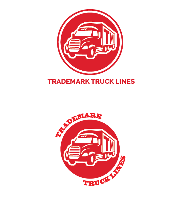 A few original concepts for the Trademark Truck Lines logo.
