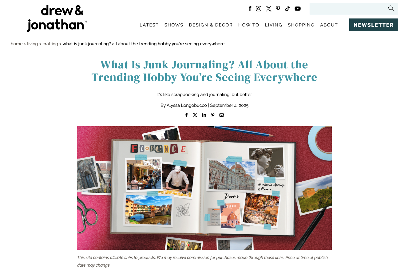  I designed the graphic shown here to capture what “junk journaling” is.  