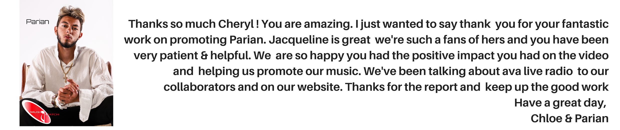 AVA Live radio feedback Parian.png