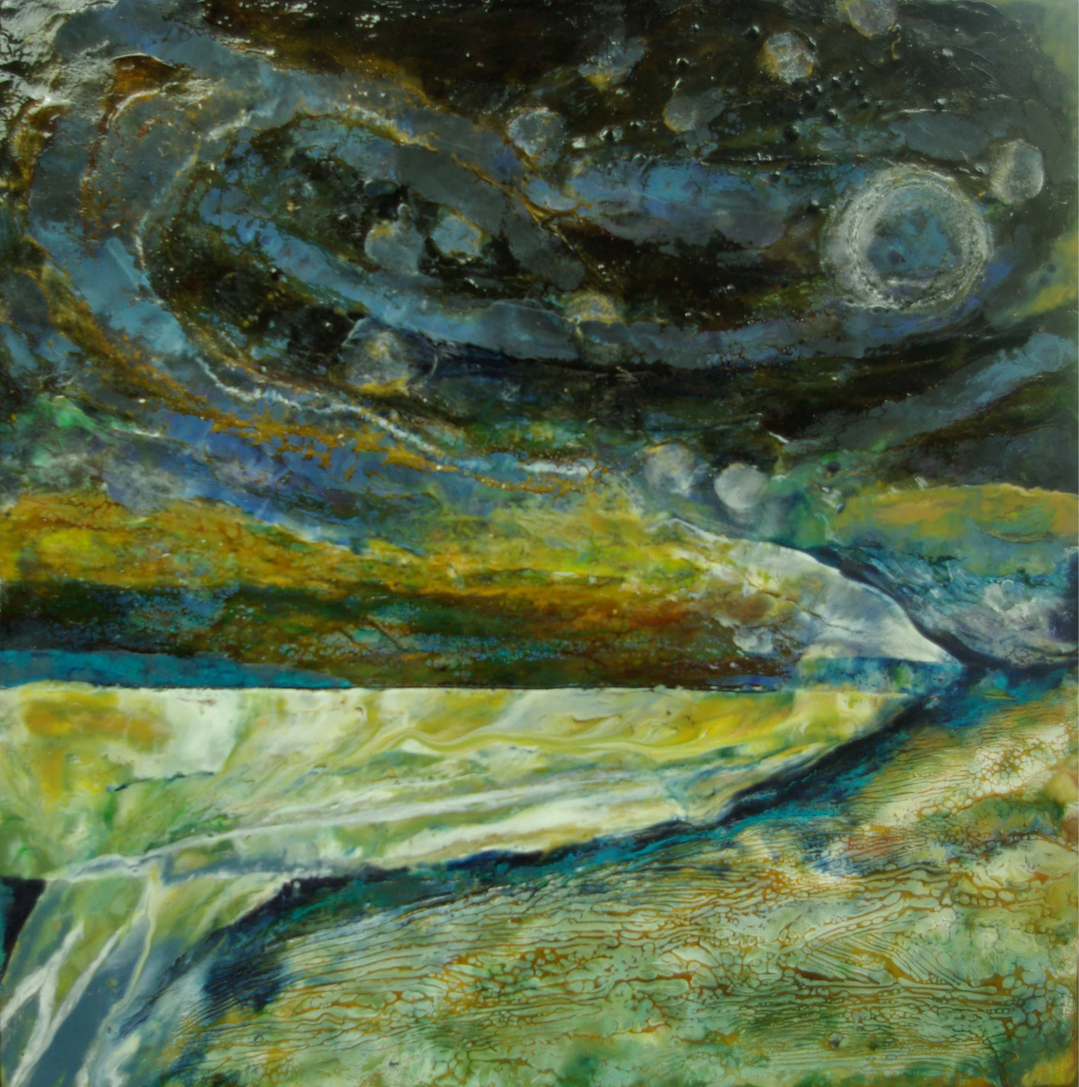 Halvorsen, the unity of all things, encaustic on board, 24x24.jpg