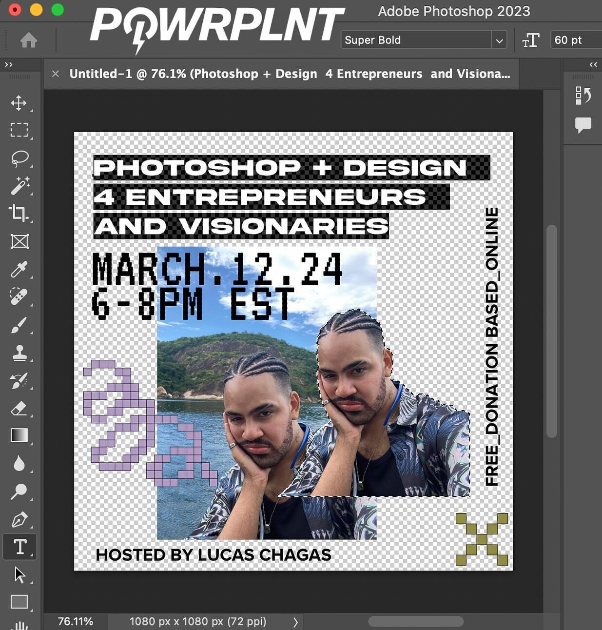 Next on the line-up: Brazilian born artist and creative Lucas Chagas (@k0ty9v0s) walks us through how to use Photoshop to create strong, consistent, and compelling visuals for branding, treatments, and more.

Programming by @pauli.cakes 
Sample work 