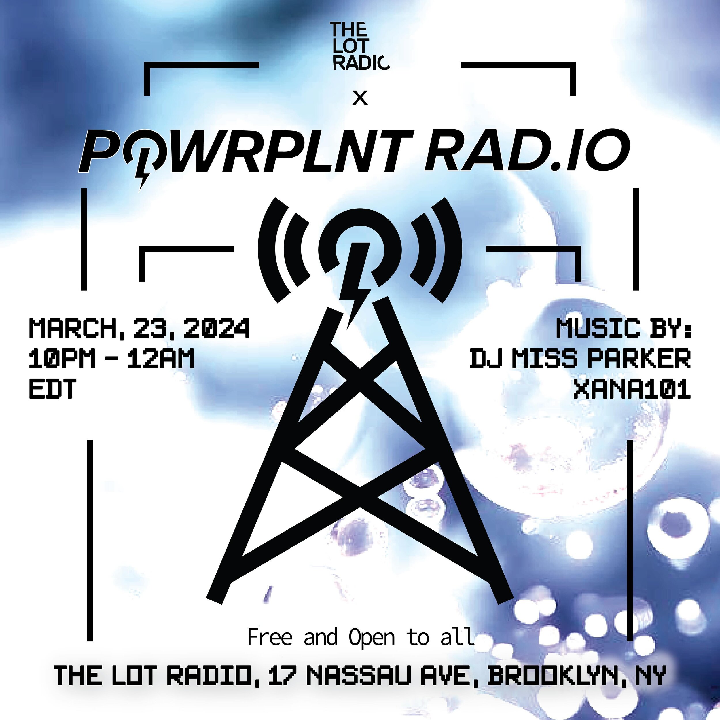 So excited to announce our next installation of POWRPLNT RAD.IO 💿🫧
This Saturday&rsquo;s installment is brought to you by @thelotradio, the iconic independent online radio stream based in Brooklyn, NY. 

We&rsquo;ve got @thebussycatdoll and @xana.1