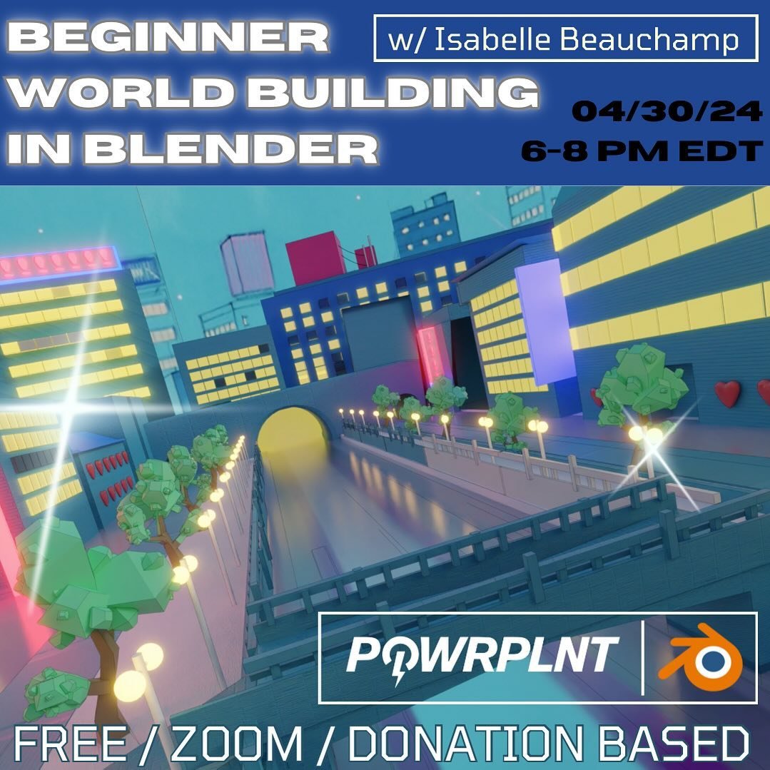 Level up your Blender skills with this world building workshop! Join 3D artist Isabelle Beauchamp [ @bellebbeau ] as she helps you create a stylized city-scape scene from scratch. You&rsquo;ll learn modeling skills, lighting setups, and lots of other