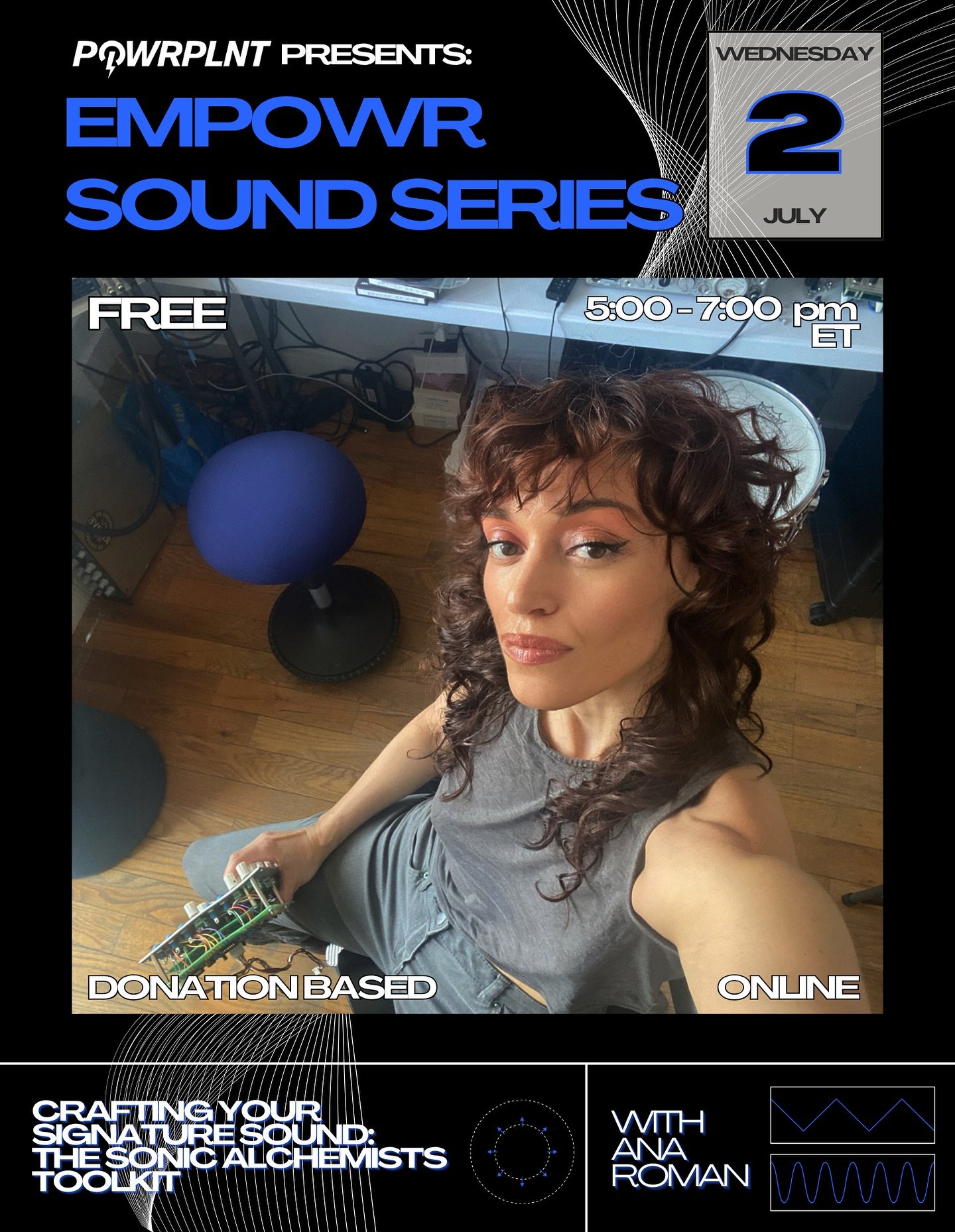 Ever wonder how artists like SOPHIE, Arca, and Sevdaliza found their signature sound? JOIN US 07/02/25 for our next #EMPOWRsoundseries workshop. 

@anodromedan will be guiding us through a 2 hour journey on Ableton Live, where participants will uncov