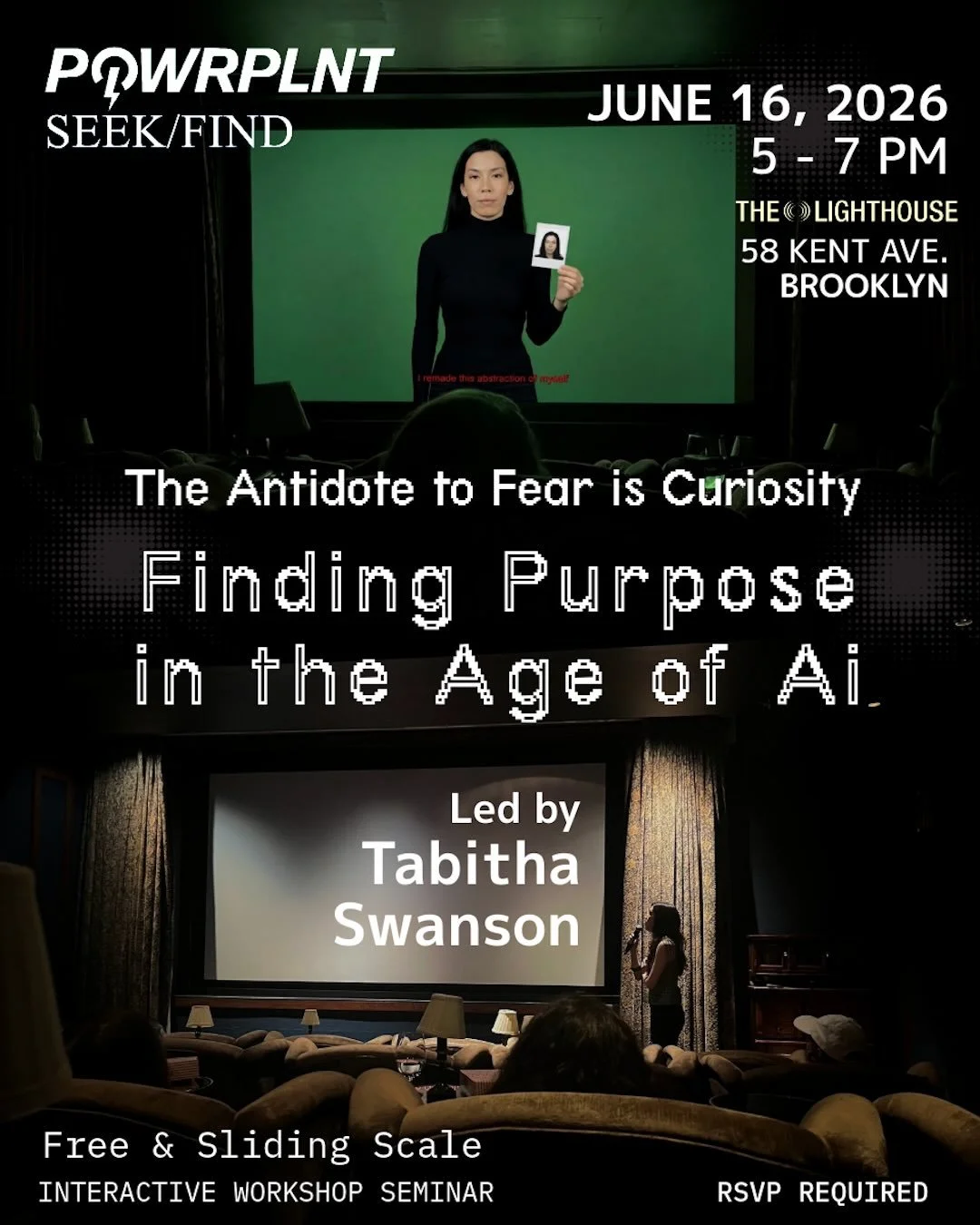 We are beyond excited to announce our first workshop at @thelighthousecampus on June 16th with AI consultant, creative technologist, artist and founder of @seekfind.world @tabithaswanson_ ♡ 

In the age of AI, finding a sense of purpose and identity 
