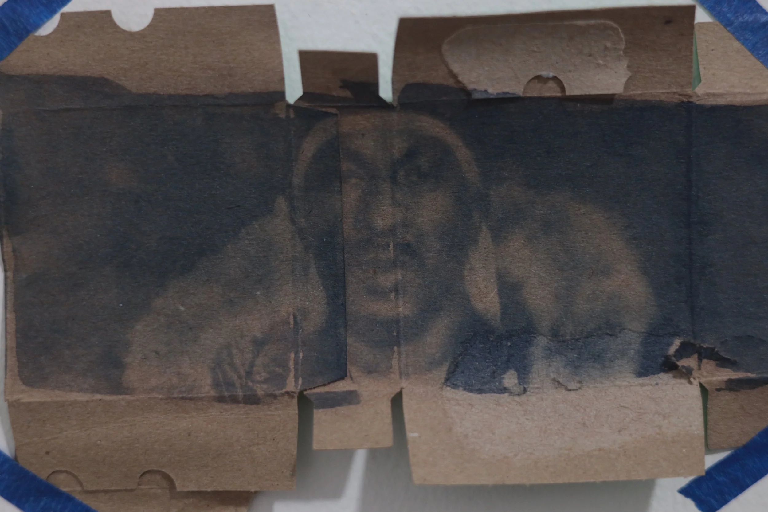 Rakim Cyanotype on Thin Cardboard