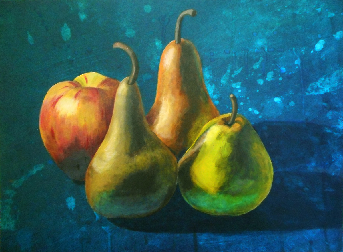 Four Pears + One Apple Friend