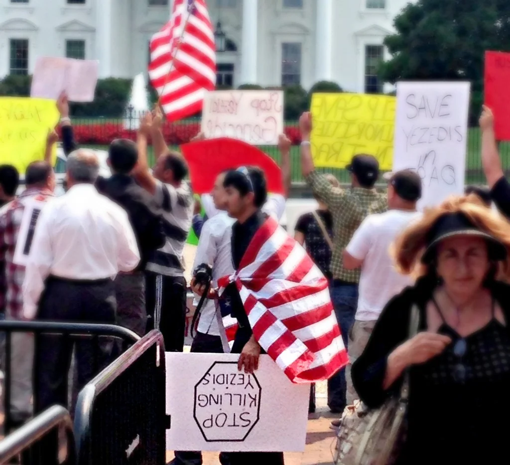 August 2014, a Yezidi rally at the White House in Washington D.C. My first encounter with Yezidi people. 