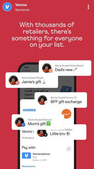 Venmo Holiday Campaign
