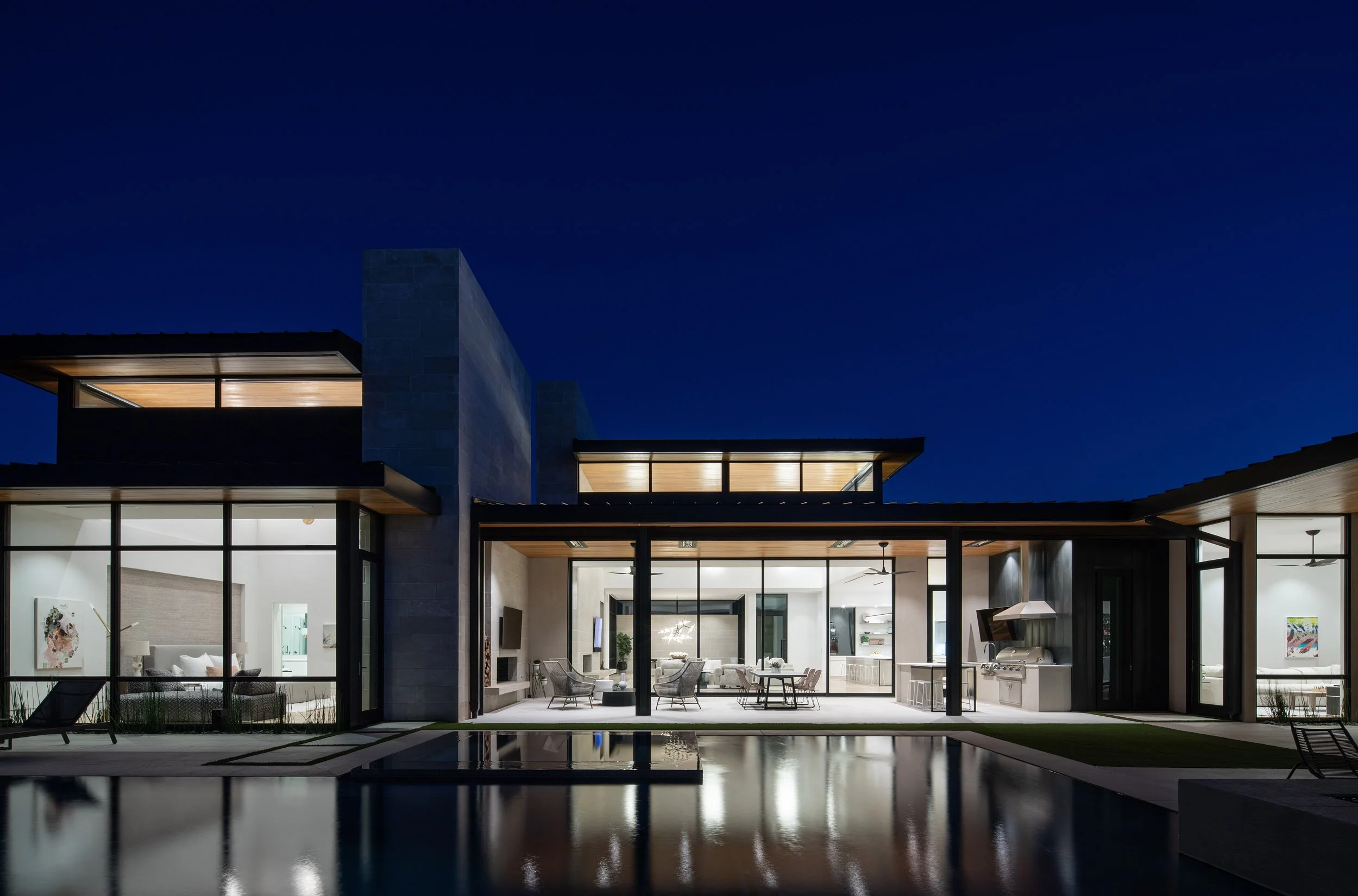  Lubbock Lines - an expansive and exquisitely detailed modern desert home by Austin Architects Dick Clark + Associates &amp; Samantha Voges Interior Design, with landscaping by Double B Design. 