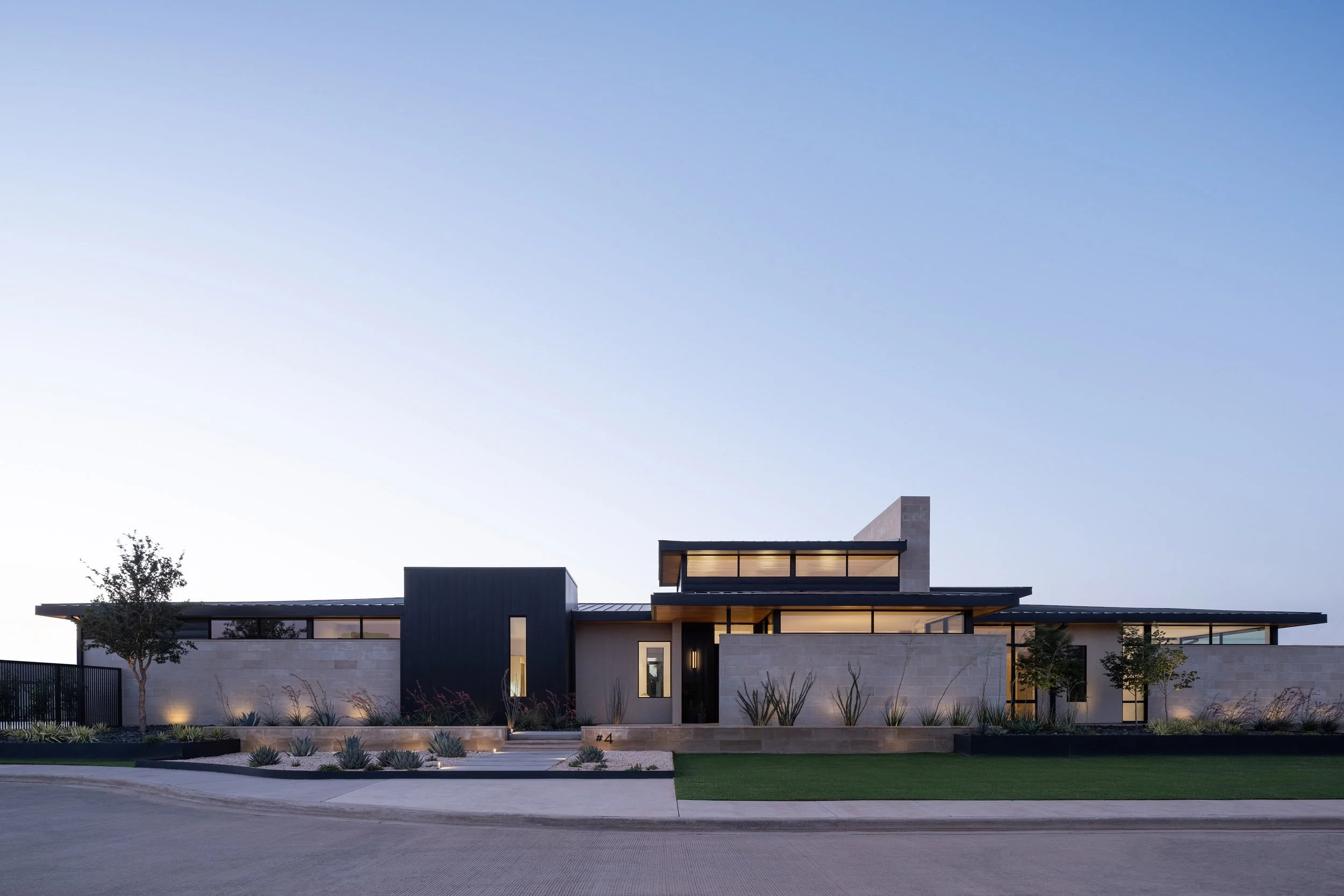  Lubbock Lines - an expansive and exquisitely detailed modern desert home by Austin Architects Dick Clark + Associates &amp; Samantha Voges Interior Design, with landscaping by Double B Design. 
