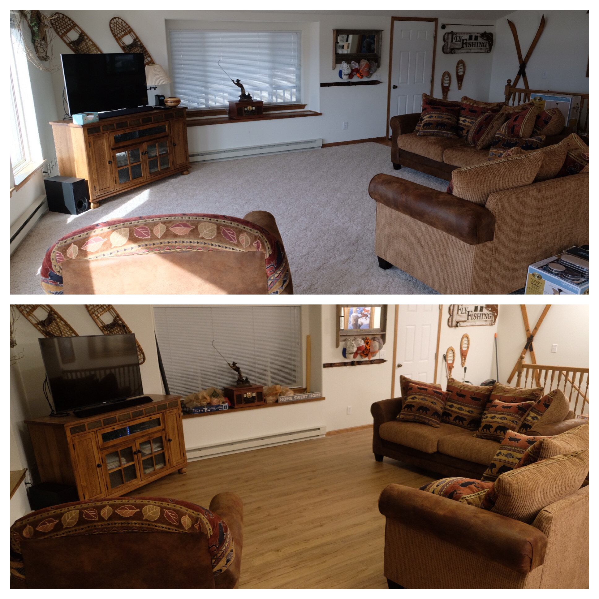  New flooring through an entire fishing cabin near Leadville Colorado. 