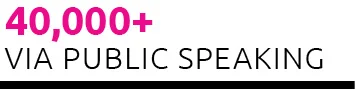 From business events and conferences to schools and community organisations – our team and the talent we represent through Inspiring Speakers have delivered presentations to more than 40,000 people – sharing inspiring stories, insights, and showcasing what’s possible.