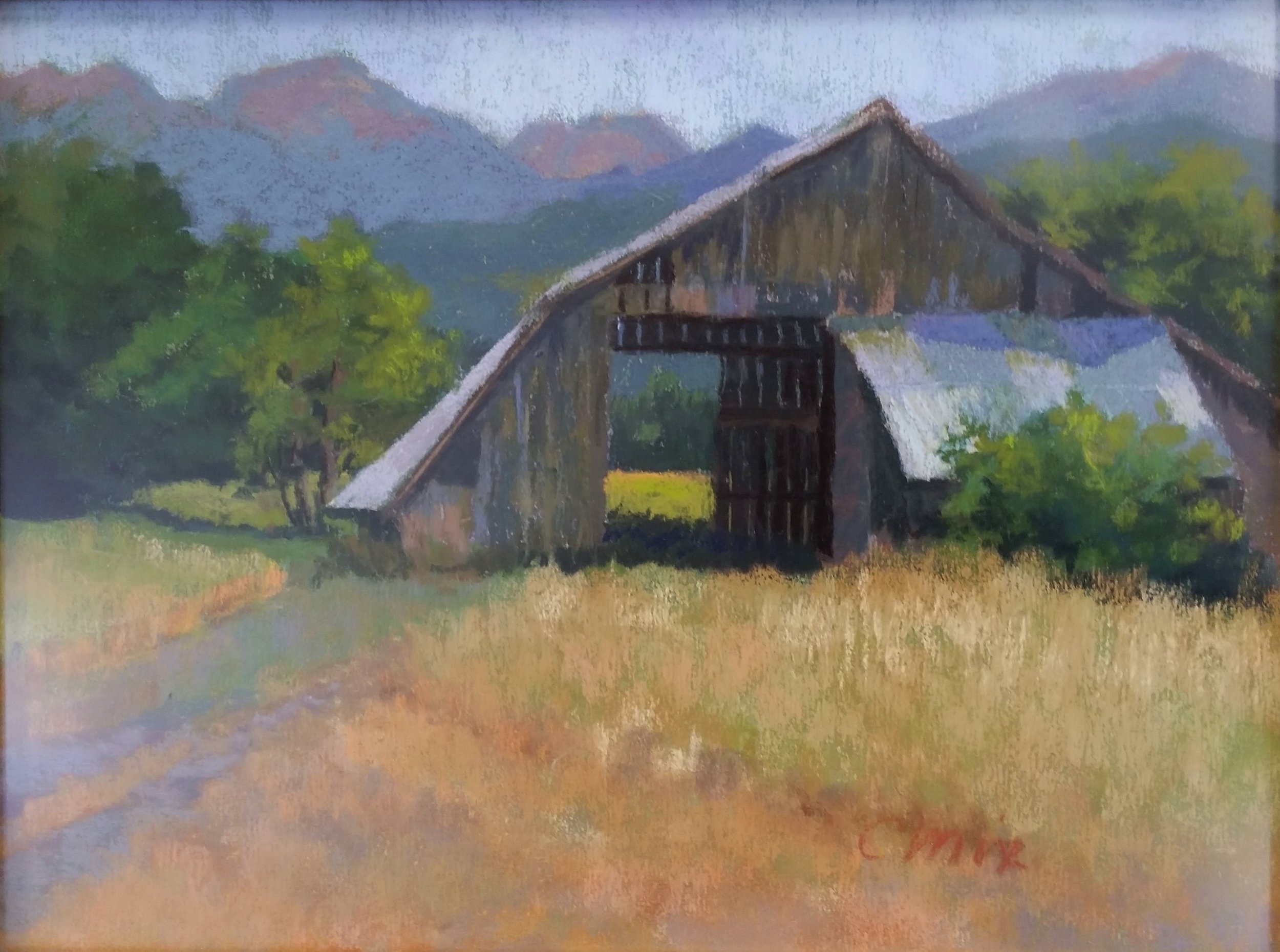 Old Oly looking south - pastel plein air