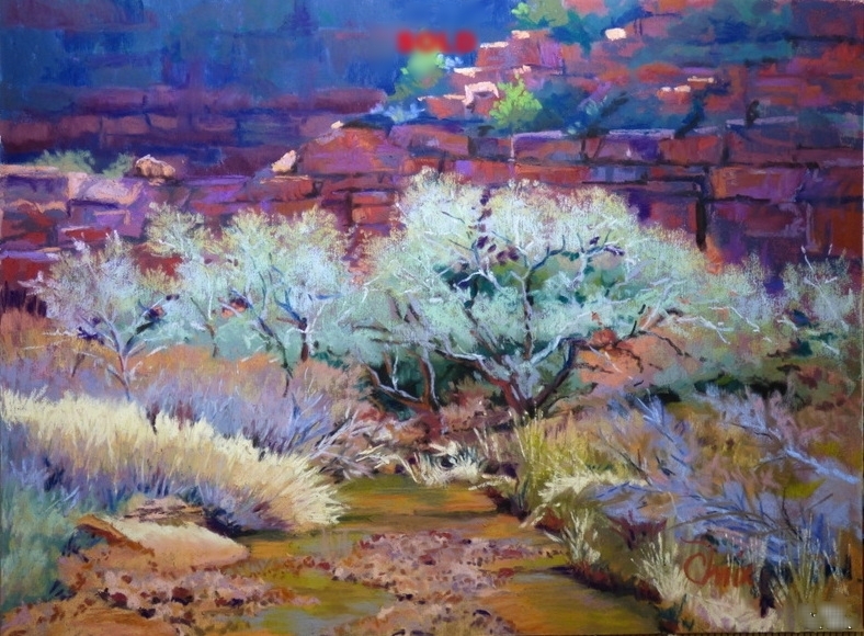 Spring Trees by the Virgin River   