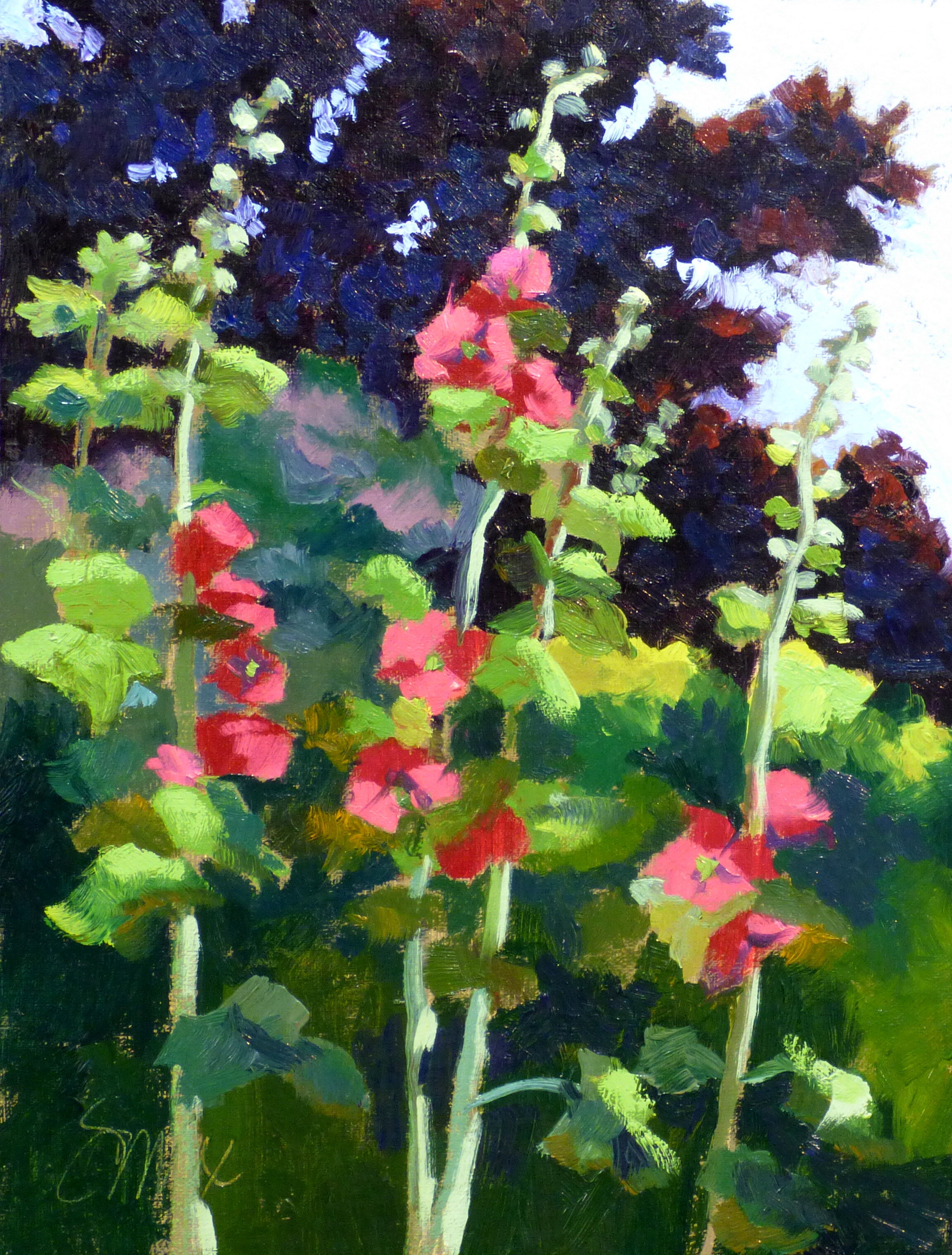 Hot Pink Hollyhocks  $140